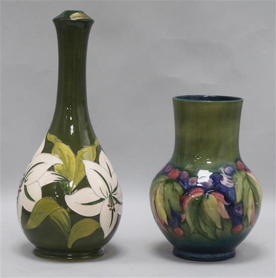 Two William Moorcroft vases
